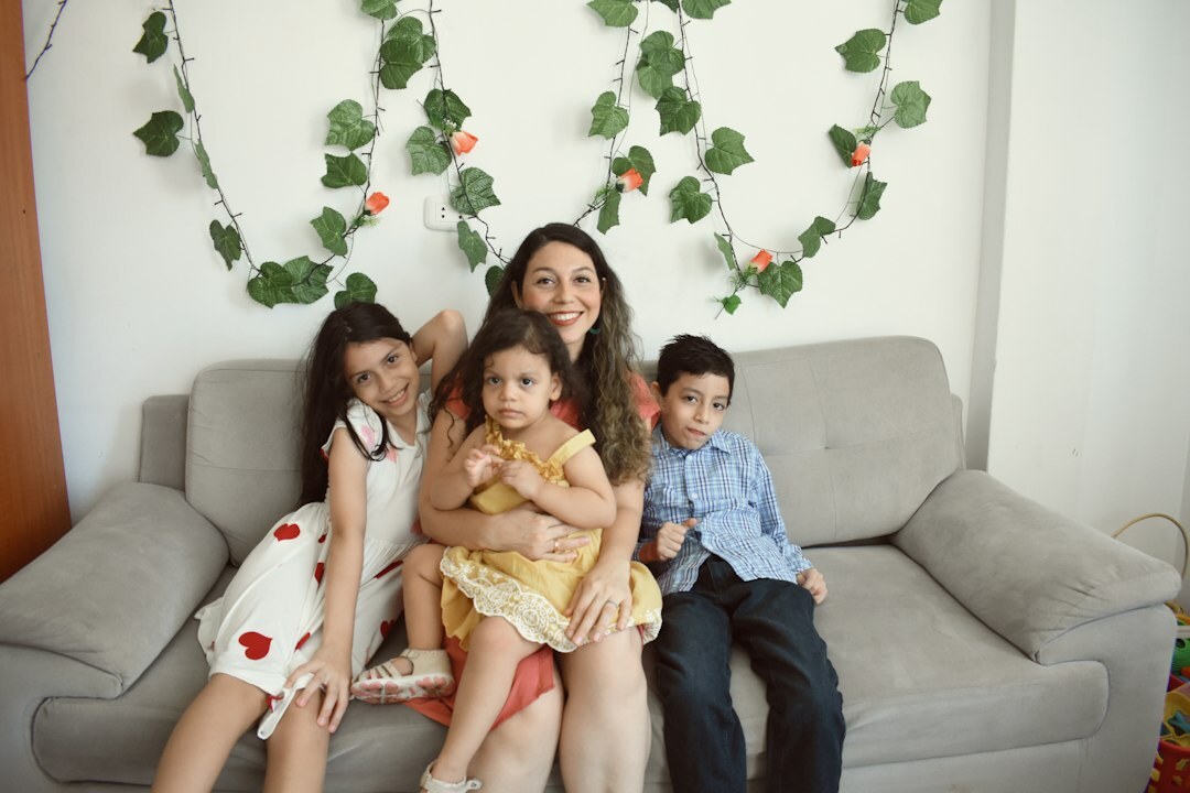animated family on couch